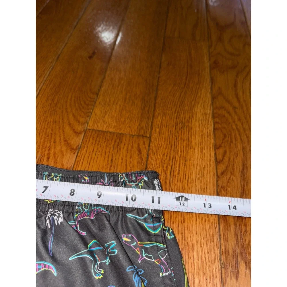 Cat‎ & Jack Boys Neon Dinosaur Swim Trunks Gray Size S 6/7 Board Shorts